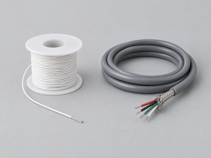 Spool of airframe wire and shielded cable